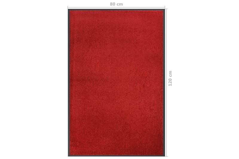 Dörrmatta röd 80x120 cm - Röd - Dörrmatta & hallmatta