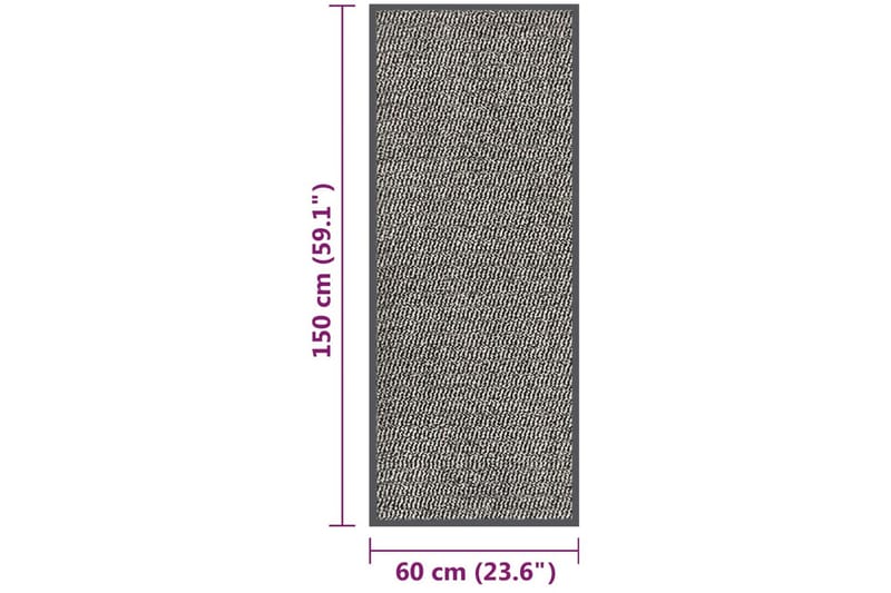 Dörrmatta tuftad 60x150 cm ljusbrun - Brun - Textil & mattor - Mattor - Dörrmatta & hallmatta