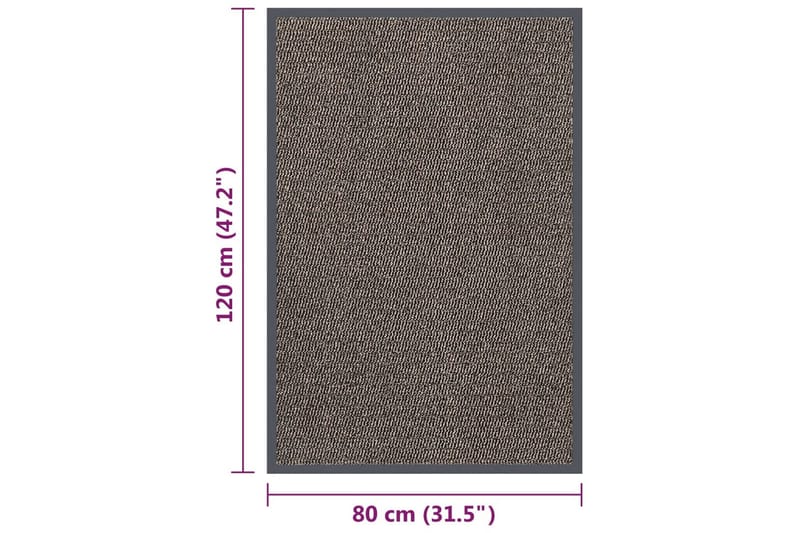 Dörrmatta tuftad 80x120 cm mörkbrun - Brun - Textil & mattor - Mattor - Dörrmatta & hallmatta