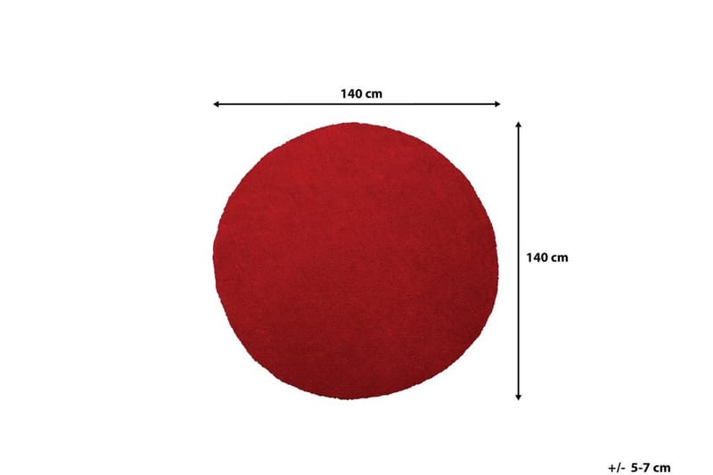 Demre Matta Rund 140 cm - Röd - Mattor - Stora mattor