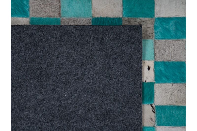 Daleisa Matta 140x200 cm Läder - Blå/Grå - Textil & mattor - Mattor - Fällar & skinnmattor