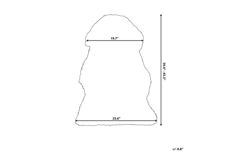Uluru Fårskinn 55x90 cm - Svart - Textil & mattor - Mattor - Fällar & skinnmattor - Fårskinn