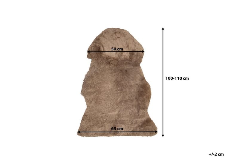 Uluru Fårskinn 65x110 cm - Brun - Fårskinn - Fällar & skinnmattor