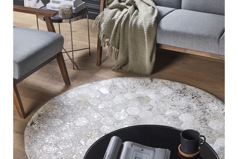 Bozkoy Matta 140 cm Rund - Silver - Textil & mattor - Mattor - Flatvävda mattor
