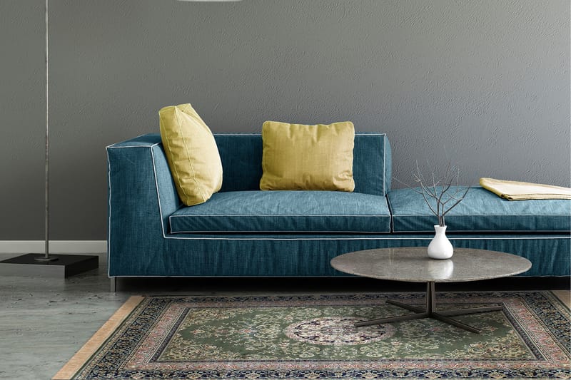 Casablanca Medallion Orientalisk Matta 130x190 - Grön - Textil & mattor - Mattor - Orientaliska mattor