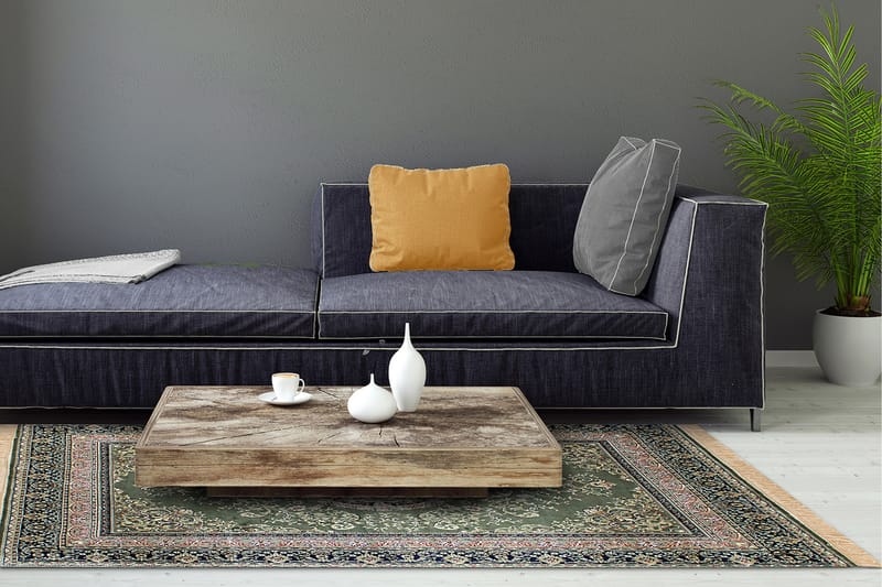 Casablanca Medallion Orientalisk Matta 130x190 - Grön - Textil & mattor - Mattor - Orientaliska mattor