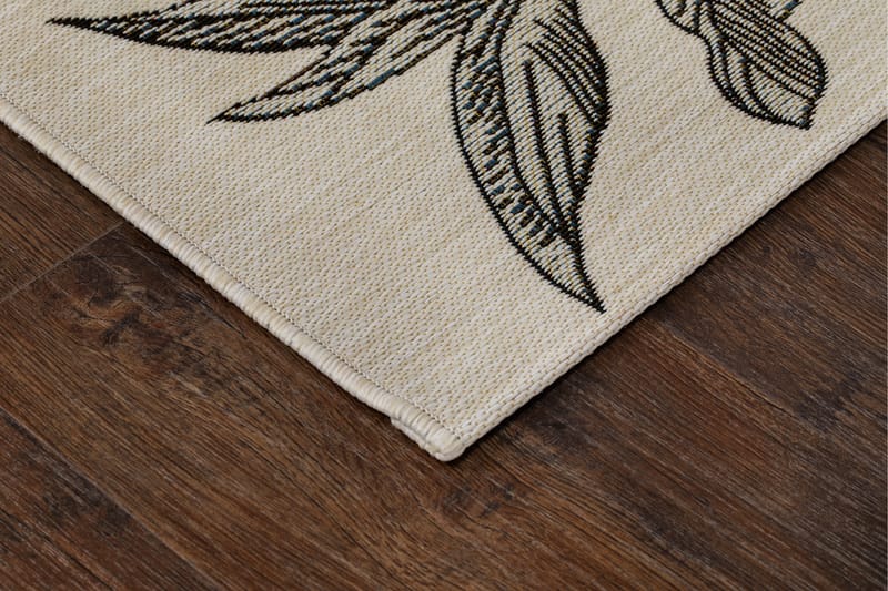 Domani Flower Flatvävd Matta 160x230 cm - Vit - Textil & mattor - Mattor - Flatvävda mattor