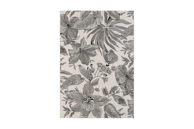 Domani Flower Flatvävd Matta 200x290 cm - Vit - Textil & mattor - Mattor - Flatvävda mattor
