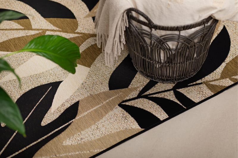 Domani Monstera Flatvävd Matta 160x230 cm - Flerfärgad - Textil & mattor - Mattor - Flatvävda mattor