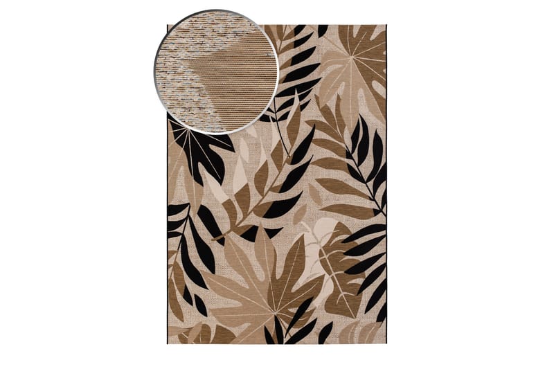 Domani Monstera Flatvävd Matta 160x230 cm - Flerfärgad - Textil & mattor - Mattor - Flatvävda mattor