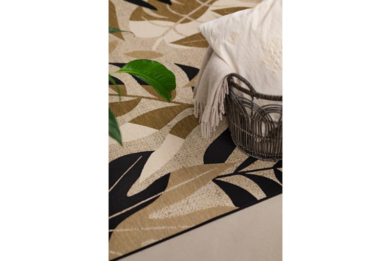 Domani Monstera Flatvävd Matta 160x230 cm - Flerfärgad - Textil & mattor - Mattor - Flatvävda mattor