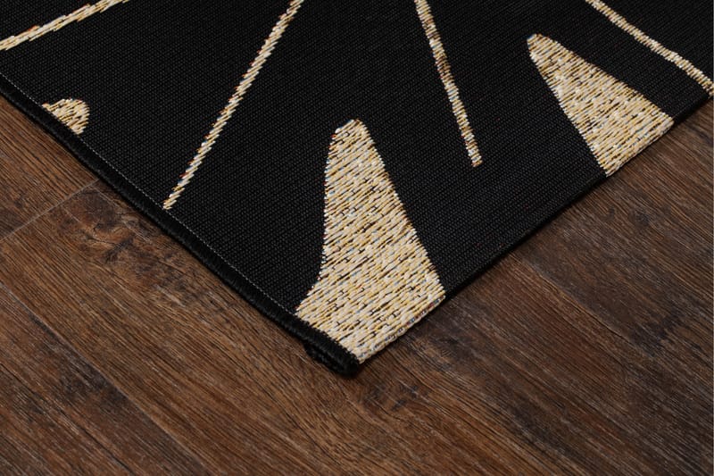 Domani Monstera Flatvävd Matta 240x330 cm - Svart - Textil & mattor - Mattor - Flatvävda mattor