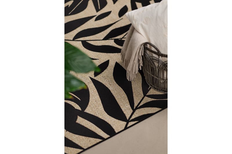 Domani Monstera Flatvävd Matta 240x330 cm - Svart - Textil & mattor - Mattor - Flatvävda mattor