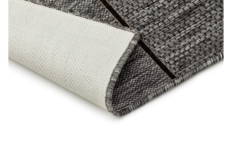 Madrid Square Flatvävd Matta 80x240 - Grå/Svart - Textil & mattor - Mattor - Flatvävda mattor