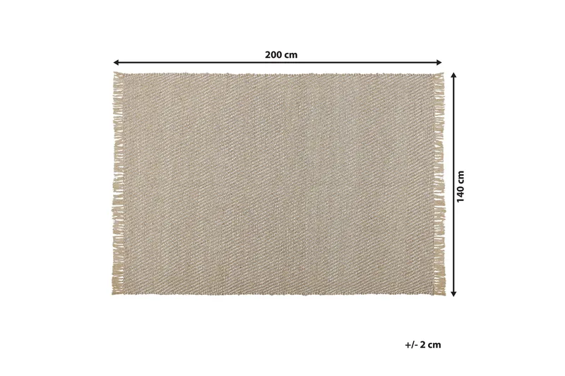 Matta 140 x 200 cm beige ALADAG - Beige - Textil & mattor - Mattor - Flatvävda mattor