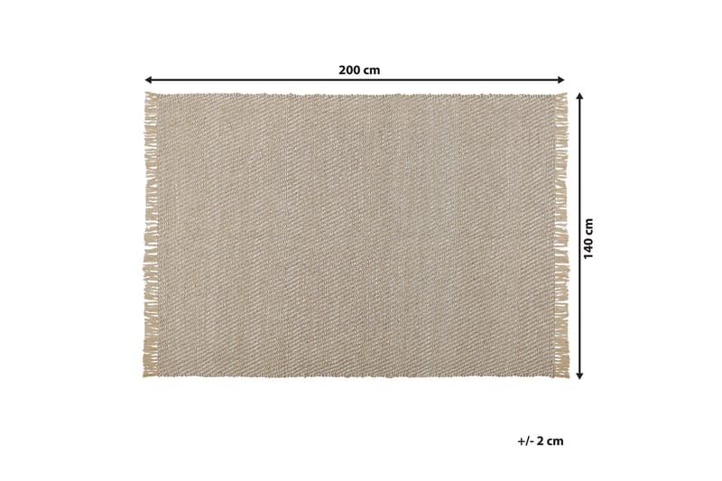 Matta 140 x 200 cm beige ALADAG - Beige - Textil & mattor - Mattor - Flatvävda mattor