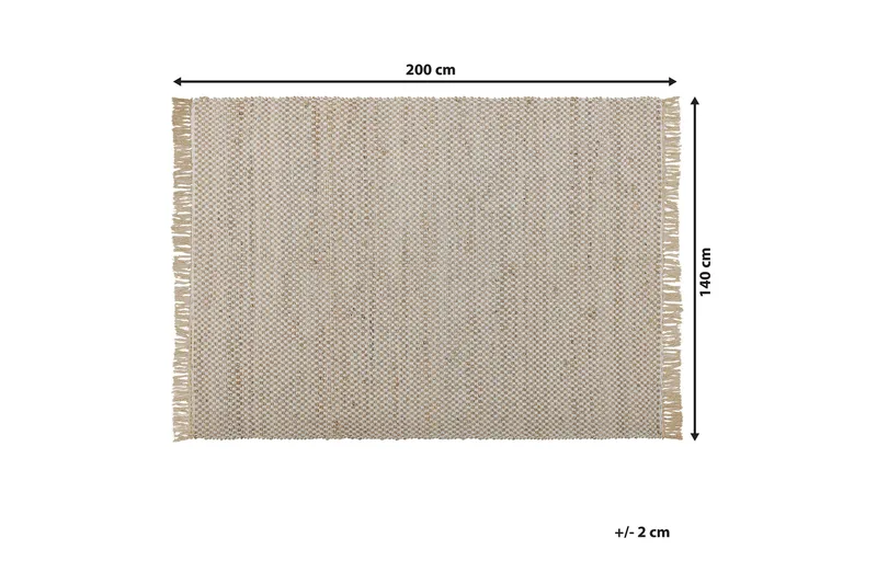 Matta 140 x 200 cm beige ZERDALI - Beige - Textil & mattor - Mattor - Flatvävda mattor