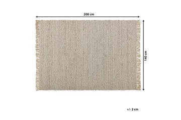 Matta 140 x 200 cm beige ZERDALI - Beige - Textil & mattor - Mattor - Flatvävda mattor