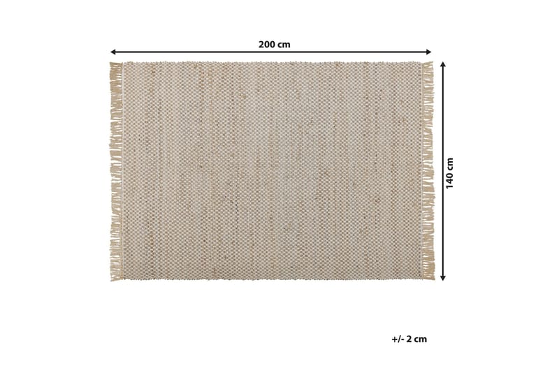 Matta 140 x 200 cm beige ZERDALI - Beige - Textil & mattor - Mattor - Flatvävda mattor