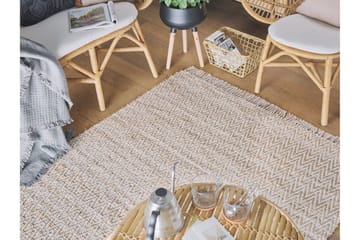 Matta beige 140 x 200 cm AFRIN - Beige - Textil & mattor - Mattor - Flatvävda mattor