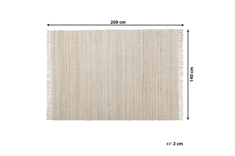 Matta beige 140 x 200 cm AFRIN - Beige - Textil & mattor - Mattor - Flatvävda mattor