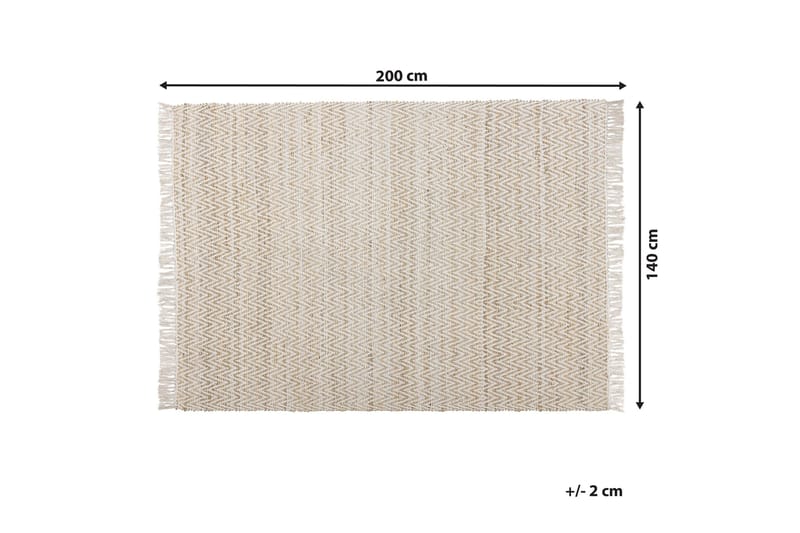 Matta beige 140 x 200 cm AFRIN - Beige - Textil & mattor - Mattor - Flatvävda mattor