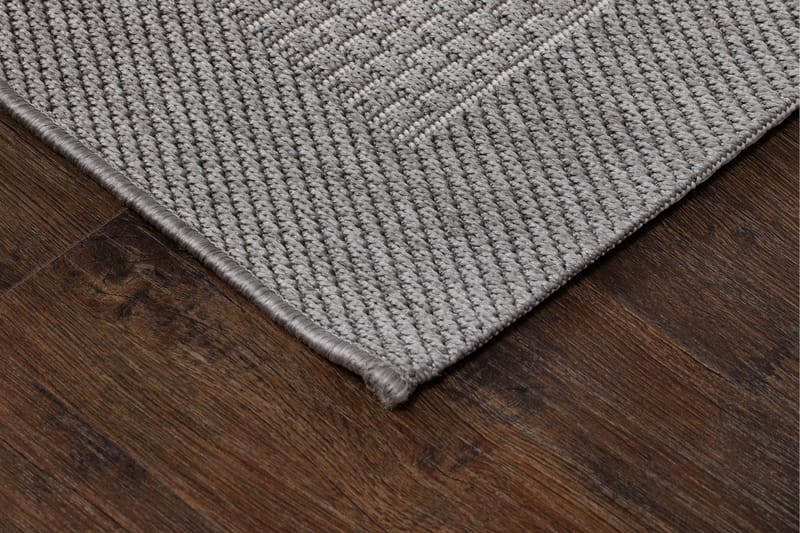 Miami Flatvävd Matta Fyrkantig 200x200 cm - Grå - Textil & mattor - Mattor - Flatvävda mattor