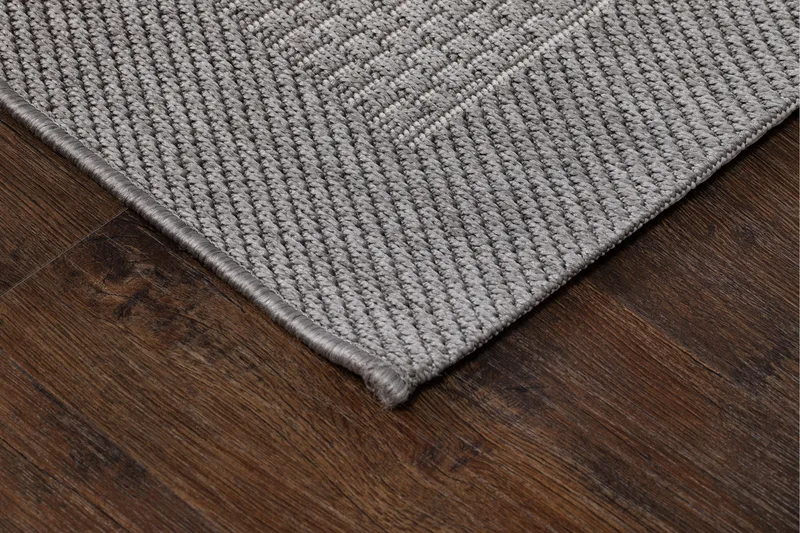 Miami Flatvävd Matta Fyrkantig 200x200 cm - Grå - Textil & mattor - Mattor - Flatvävda mattor