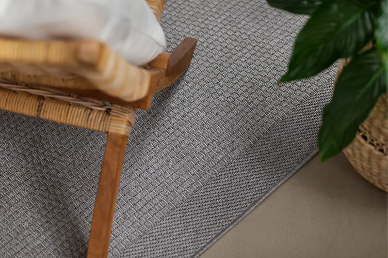 Miami Flatvävd Matta Fyrkantig 200x200 cm - Grå - Textil & mattor - Mattor - Flatvävda mattor