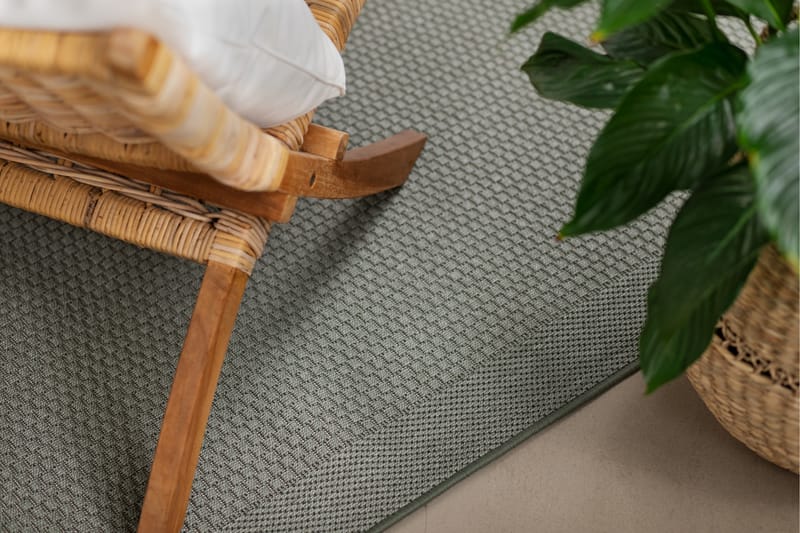 Miami Flatvävd Matta Fyrkantig 240x240 cm - Grön - Textil & mattor - Mattor - Flatvävda mattor