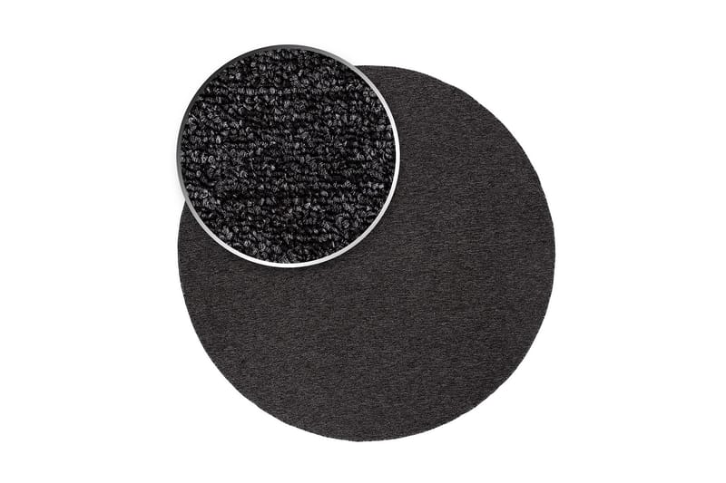 Porto Flatvävd Matta Rund 200 cm - Antracit - Textil & mattor - Mattor - Flatvävda mattor