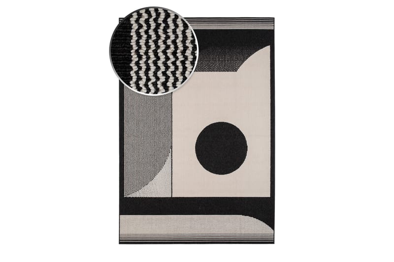 Venus Modern Flatvävd Matta 160x230 cm - Svart/Vit - Textil & mattor - Mattor - Flatvävda mattor