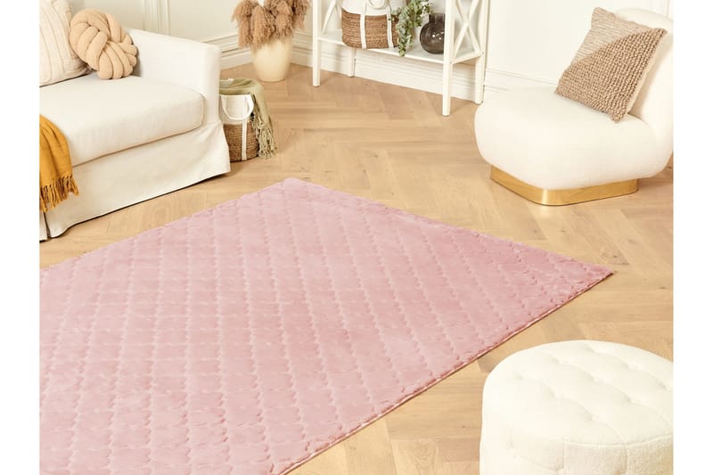 Gharo Skinnmatta 160x230 cm - Rosa - Textil & mattor - Mattor - Fällar & skinnmattor
