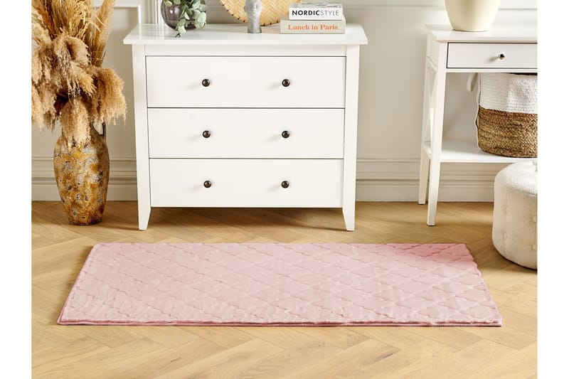 Gharo Skinnmatta 80x150 cm - Rosa - Textil & mattor - Mattor - Fällar & skinnmattor