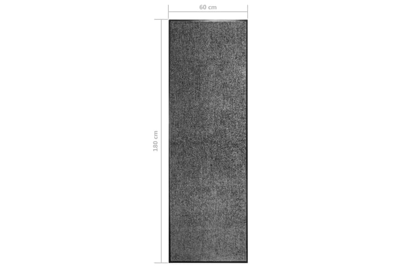 Dörrmatta antracit tvättbar 60x180 cm - Grå - Textil & mattor - Mattor - Dörrmatta & hallmatta