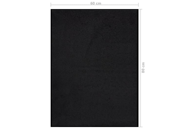 Dörrmatta svart 60x80 cm - Svart - Textil & mattor - Mattor - Dörrmatta & hallmatta