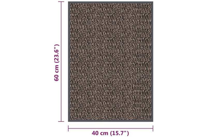 Dörrmatta tuftad 40x60 cm mörkbrun - Brun - Textil & mattor - Mattor - Dörrmatta & hallmatta