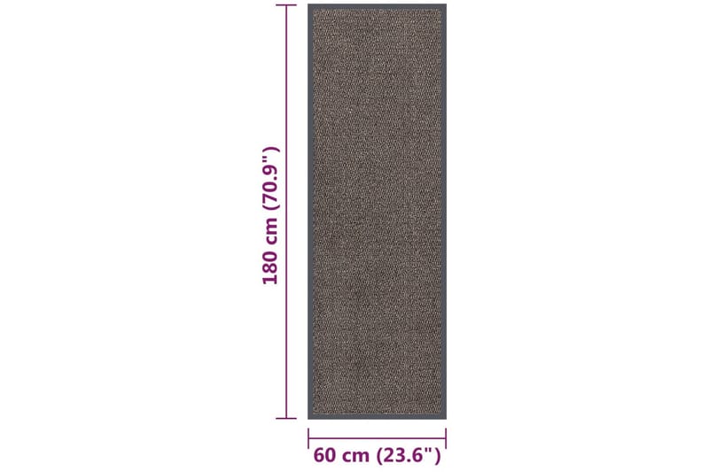 Dörrmatta tuftad 60x180 cm mörkbrun - Brun - Textil & mattor - Mattor - Dörrmatta & hallmatta