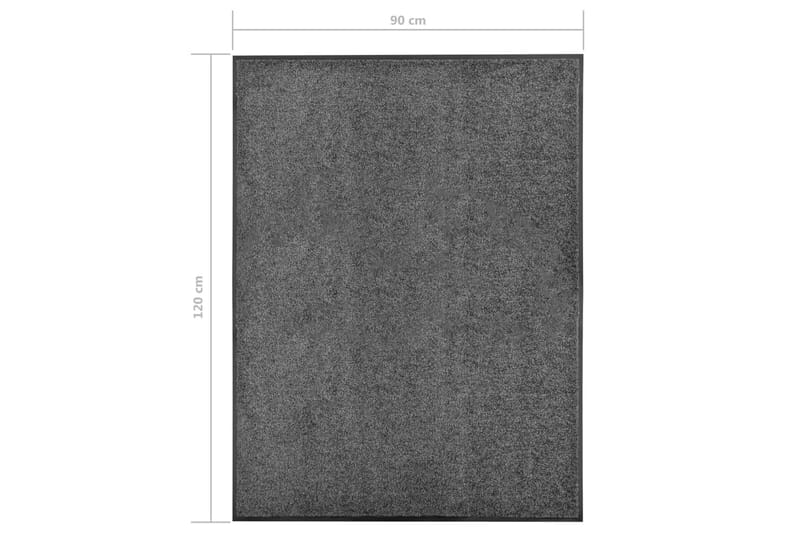Dörrmatta tvättbar antracit 90x120 cm - Grå - Textil & mattor - Mattor - Dörrmatta & hallmatta