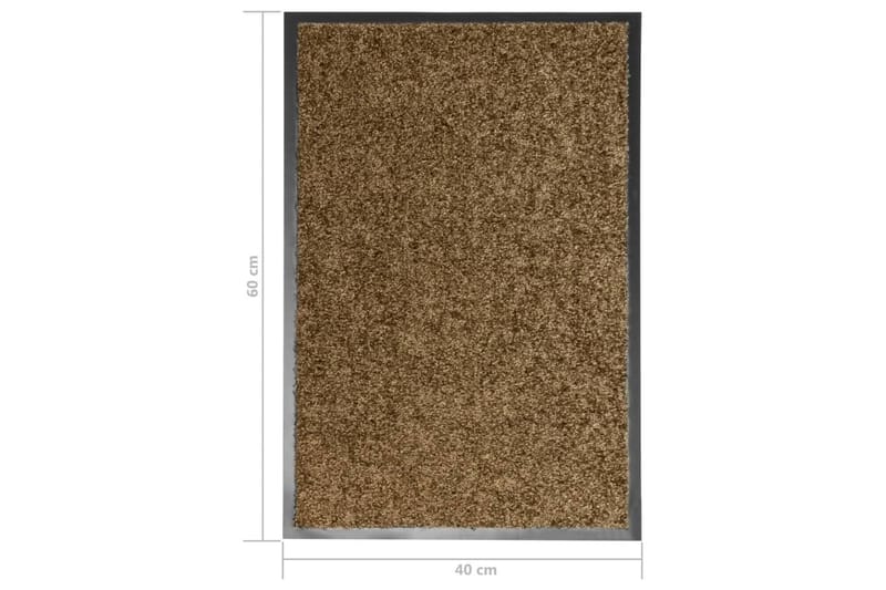 Dörrmatta tvättbar brun 40x60 cm - Brun - Textil & mattor - Mattor - Dörrmatta & hallmatta