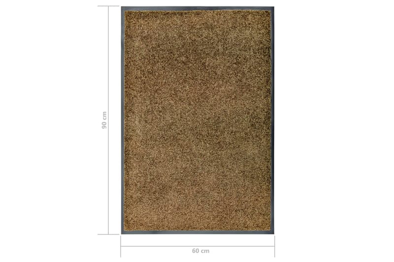 Dörrmatta tvättbar brun 60x90 cm - Brun - Textil & mattor - Mattor - Dörrmatta & hallmatta