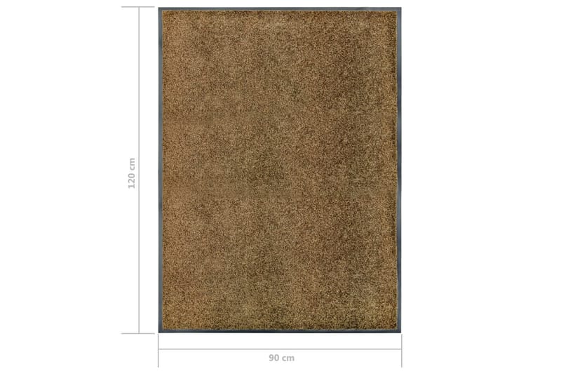 Dörrmatta tvättbar brun 90x120 cm - Brun - Dörrmatta & hallmatta