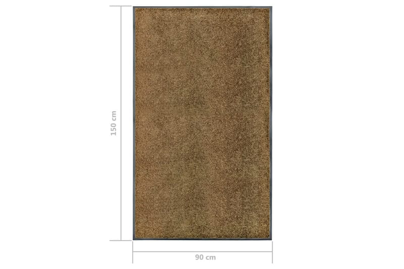 Dörrmatta tvättbar brun 90x150 cm - Brun - Dörrmatta & hallmatta