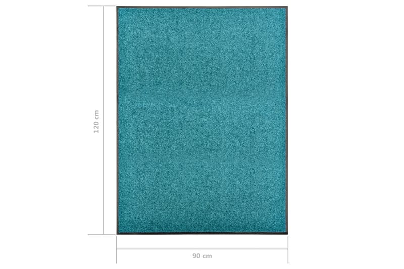 Dörrmatta tvättbar cyan 90x120 cm - Blå/Grön - Dörrmatta & hallmatta