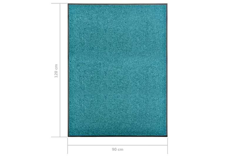 Dörrmatta tvättbar cyan 90x120 cm - Blå/Grön - Textil & mattor - Mattor - Dörrmatta & hallmatta