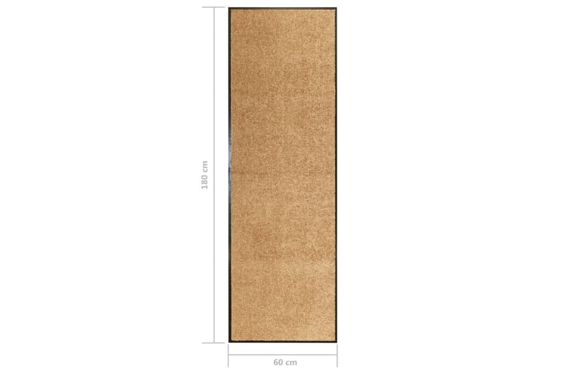 Dörrmatta tvättbar gräddvit 60x180 cm - Vit - Dörrmatta & hallmatta