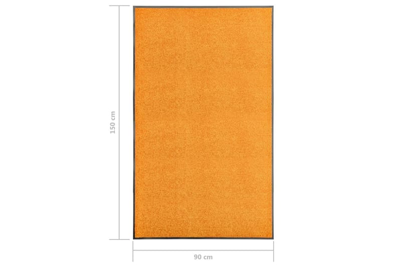 Dörrmatta tvättbar orange 90x150 cm - Orange - Dörrmatta & hallmatta