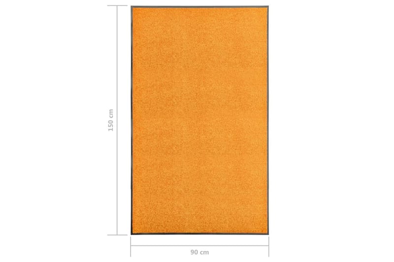 Dörrmatta tvättbar orange 90x150 cm - Orange - Gummerade mattor - Små mattor - Mönstrade mattor - Stora mattor - Dörrmatta & hallmatta - Handvävda mattor - Dörrmatta utomhus & entrematta