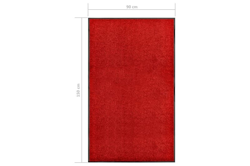 Dörrmatta tvättbar röd 90x150 cm - Röd - Gummerade mattor - Små mattor - Mönstrade mattor - Stora mattor - Dörrmatta & hallmatta - Handvävda mattor - Dörrmatta utomhus & entrematta