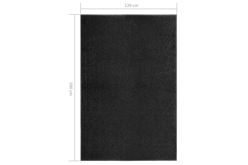 Dörrmatta tvättbar svart 120x180 cm - Svart - Dörrmatta & hallmatta